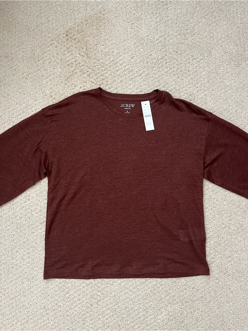 J.Crew Relaxed Linen Long Sleeve Tee